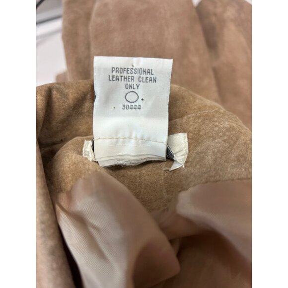 Chadwicks Vintage 90s Y2K Womens Genuine Suede Leather Blazer Jacket Size 6 Tan - Picture 7 of 10